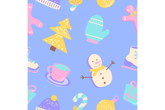 Christmas Seasonal Greeting Pattern Graphics