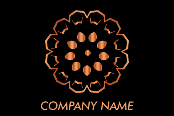 Logo Ornament Design Rose Gold Graphics