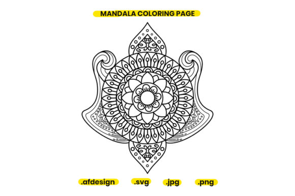 Mandala Coloring Page Design 02 Graphics