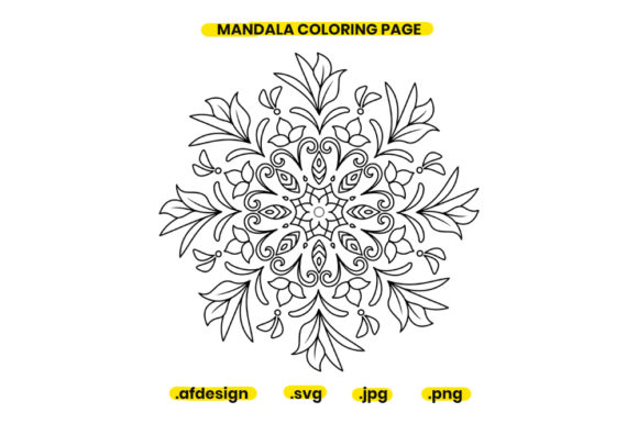 Mandala Coloring Page Design 09: Graphics and Coloring Pages Amp