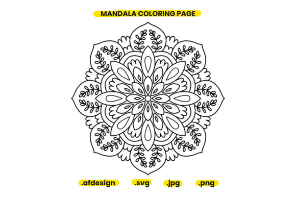 Mandala Coloring Page Design 10: Graphics and Coloring Pages Amp