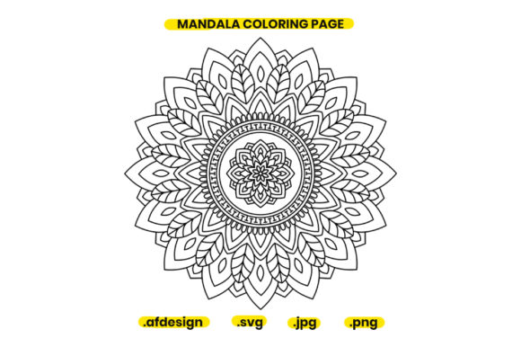Mandala Coloring Page Design 11: Graphics & Coloring Pages Amp