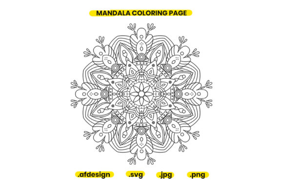 Mandala Coloring Page Design 13: Graphics and Coloring Pages Amp
