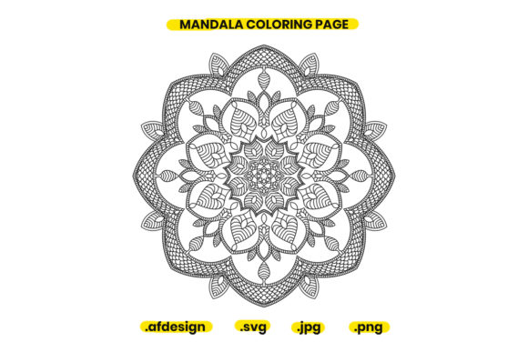 Mandala Coloring Page Design 18