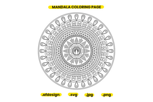 Mandala Coloring Page Design 20: Graphics and Coloring Pages Amp