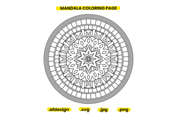 Mandala Coloring Page Design 25: Graphics and Coloring Pages Amp