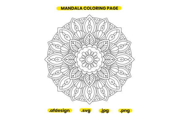 Mandala Coloring Page Design 26 Graphics