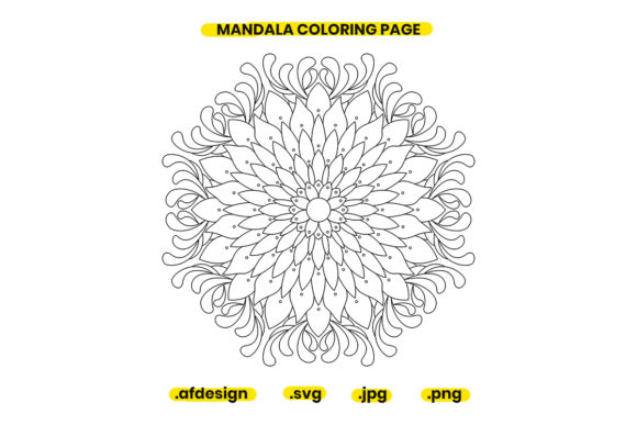 Mandala Coloring Page Design 32: Graphics and Coloring Pages Amp
