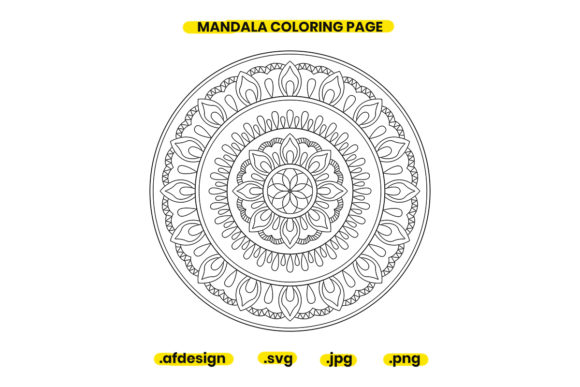 Mandala Coloring Page Design 36: Graphics and Coloring Pages Amp