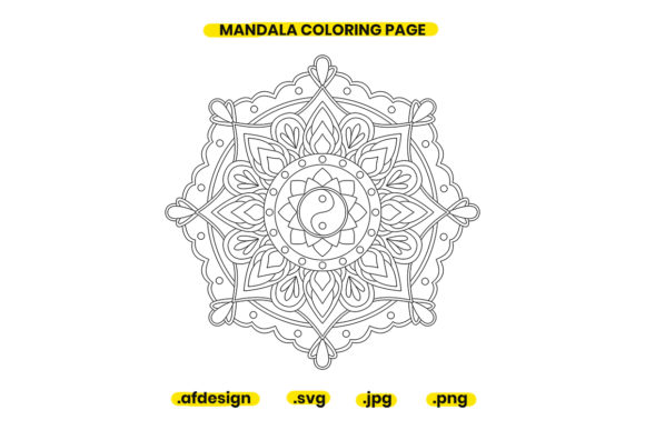 Mandala Coloring Page Design 37: Graphics and Coloring Pages Amp