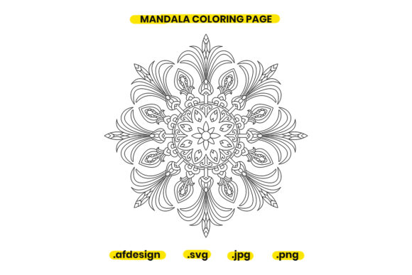 Mandala Coloring Page Design 40: Graphics and Coloring Pages Amp