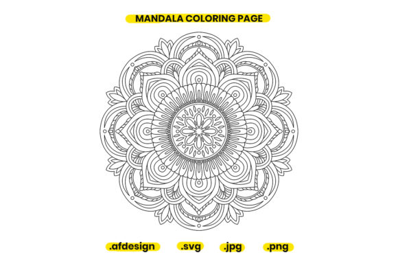Mandala Coloring Page Design 43: Graphics and Coloring Pages Amp