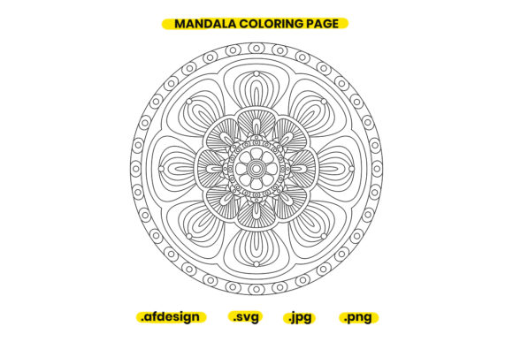 Mandala Coloring Page Design 45 Graphics and Coloring Pages Amp