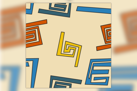 Outlined Weird Shapes Seamless Pattern Graphics