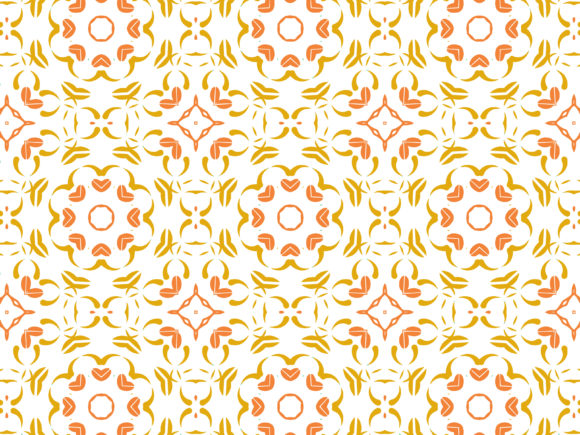 Pattern Yellow Orange Ornament