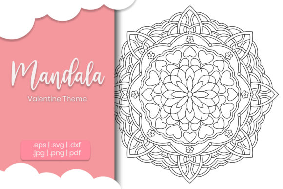 Valentine Mandala for Coloring Page: Graphics and Coloring Pages Amp