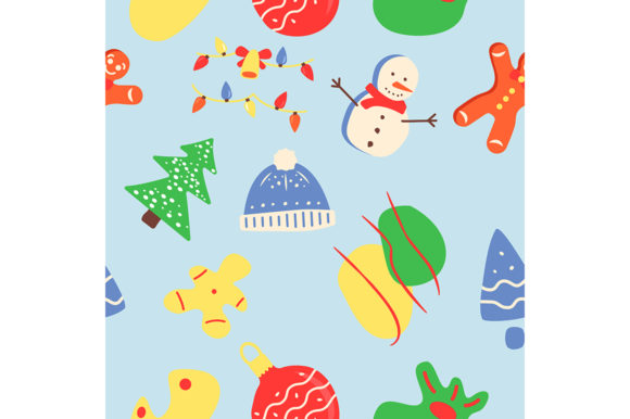 Winter Season Abstract Seamless Pattern Graphics