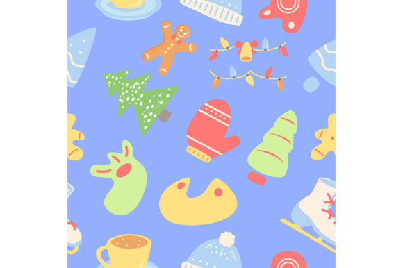 Winter Season Holiday Seamless Pattern Graphics